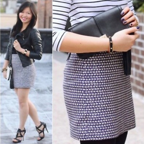 💜J. CREW💜MINI TWEED METALLIC SKIRT 💜 - Picture 1 of 7